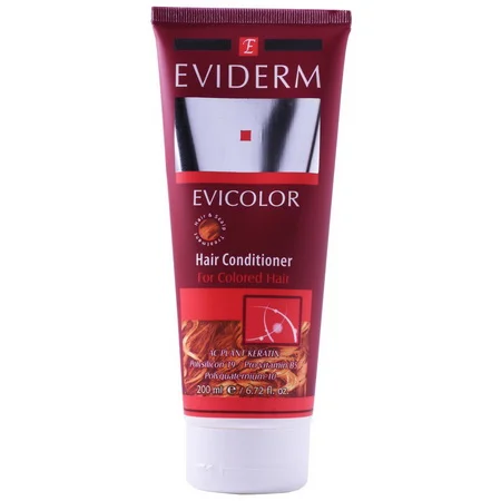 نرم کننده اویکالر ،تثبیت کننده رنگ مو مناسب موهاي رنگ شده اویدرم Eviderm Evicolor Hair Conditoner for Colored Hair 200 ml