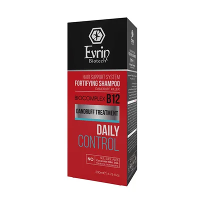 شامپو تقویت کننده و ضدشوره روزانه اورین200میل SHAMPOO FORTIFYING &ANTI-DANDRUFF DAILY CONTROL EVRIN