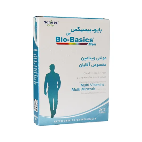 قرص مولتی ویتامین بایوبیسیکس آقایان نیچرز اونلی 30 عدد_Natures Only Bio Basics For Men 30 Tabs