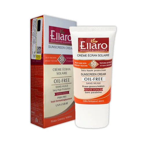 کرم ضد آفتاب الارو SPF +50 بژ طبیعی فاقد چربی مناسب پوست چرب ۴۰ میل