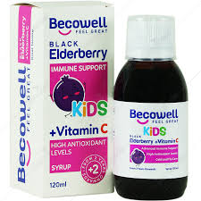 شربت بلک الدربری بکوول  120 میلی لیتر  Becowell Black Elderberry Syrup