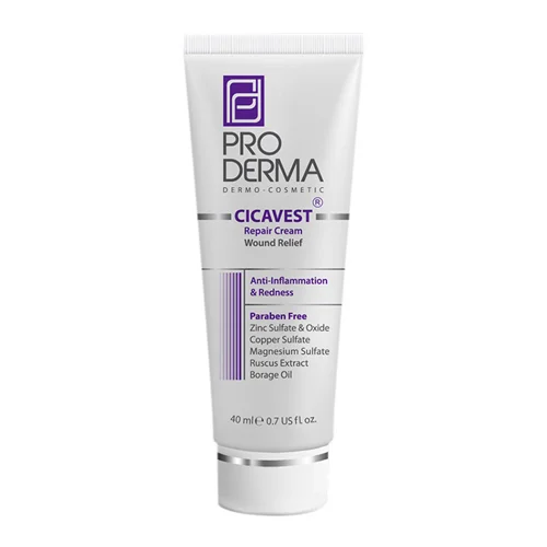 کرم التیام دهنده پوست پرودرما Pro Derma Cicavest Repair Cream 40 ml