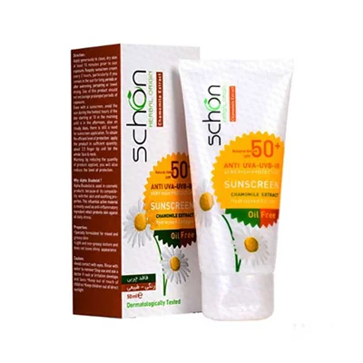 کرم ضد آفتاب (رنگی - طبیعی) شون  Schon Sunscreen SPF50⁺ Cream For Normal And Dry Skins 50 ml