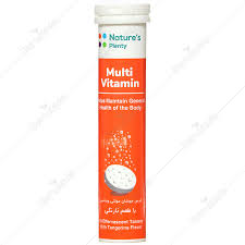 قرص جوشان مولتی ویتامین نیچرز پلنتی طعم نارنگی 20 عدد Natures Plenty Multi Vitamin 20 Effervescent Tabs