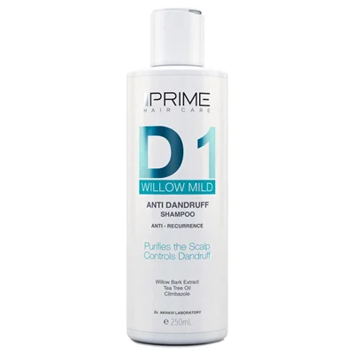 شامپو ضد شوره ملایم D1 پرایم 250 میلی لیتر Prime D1 Willow Mild Anti Dandruff Shampoo 250 ml