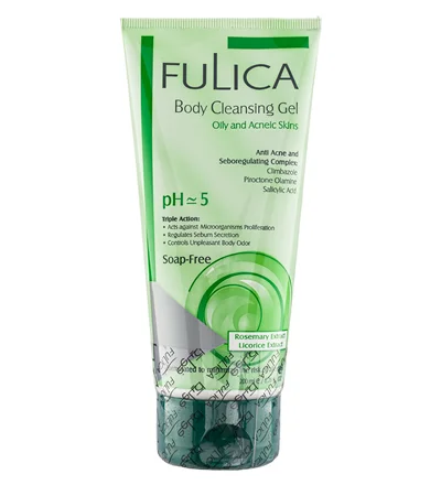 شامپو بدن مخصوص پوست های چرب و آکنه ای 200میل فولیکا،fulica body cleansing gel