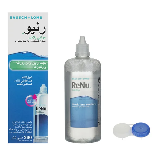 محلول شستشوی لنز رنیو مدل مولتی پلاس حجم 360 میلی لیتر Renu Multi Plus Purpose Solution