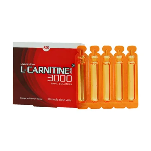 ویال خوراکی ال کارنیتین 3000  BSK L-Carnitine 3000 , 10Single Dose Vials